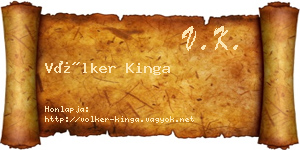 Völker Kinga névjegykártya