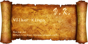 Völker Kinga névjegykártya