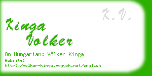 kinga volker business card