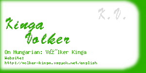 kinga volker business card